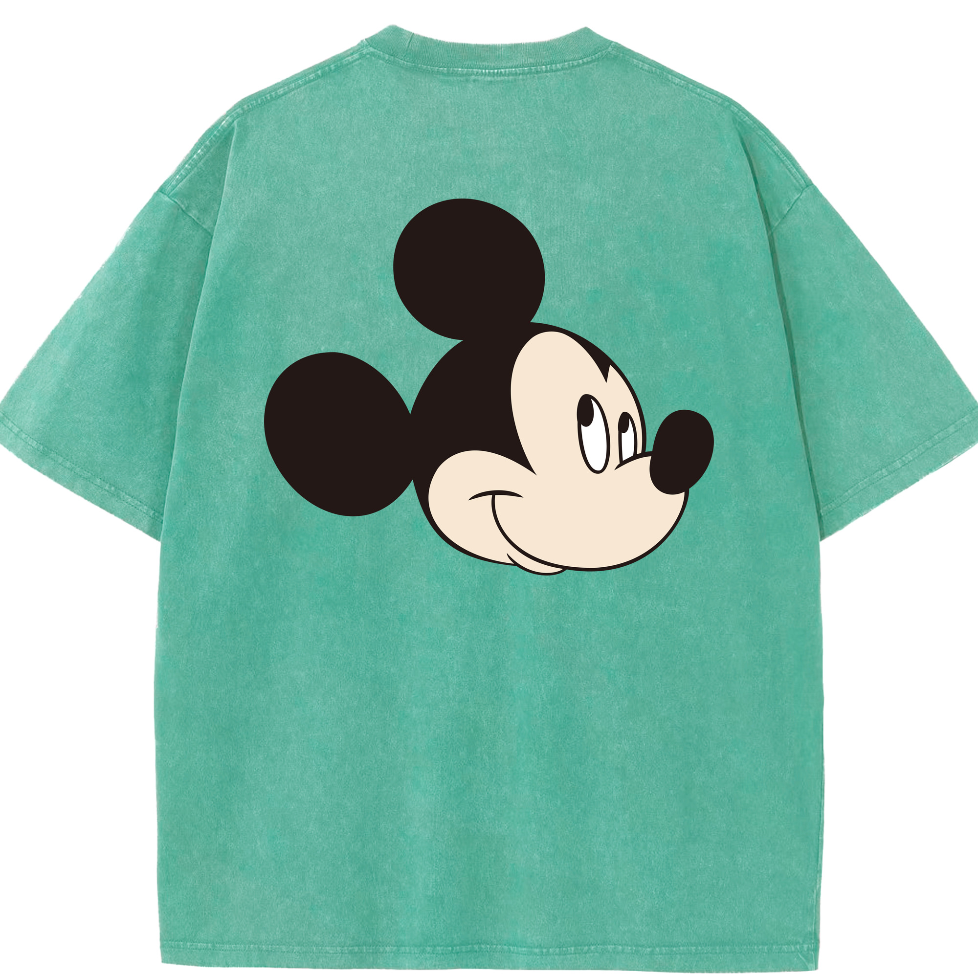 （画像用） ミッキーマウス Mickey Mouse 綿100% ヴィンテージ風 半袖Tシャツ（背面プリント）